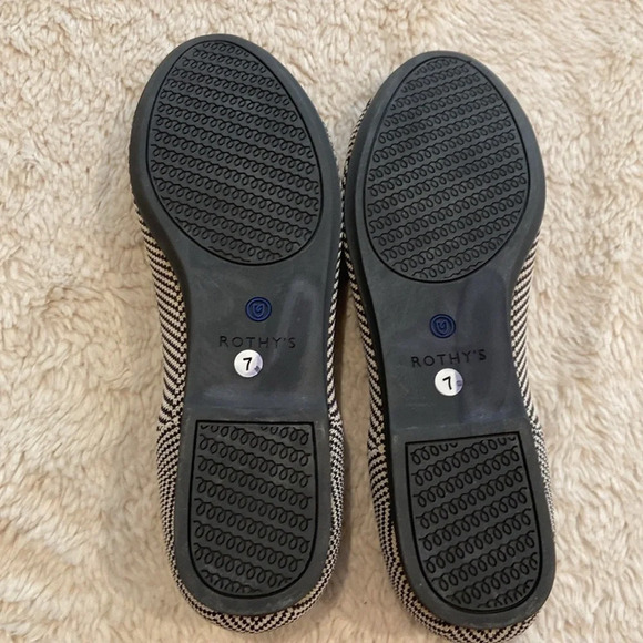 Rothys The Flat Slip On Ballet Shoes size 7 Herringbone - Picture 6 of 10